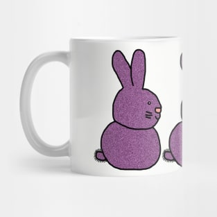 Three Purple Bunny Rabbits for Easter Mug